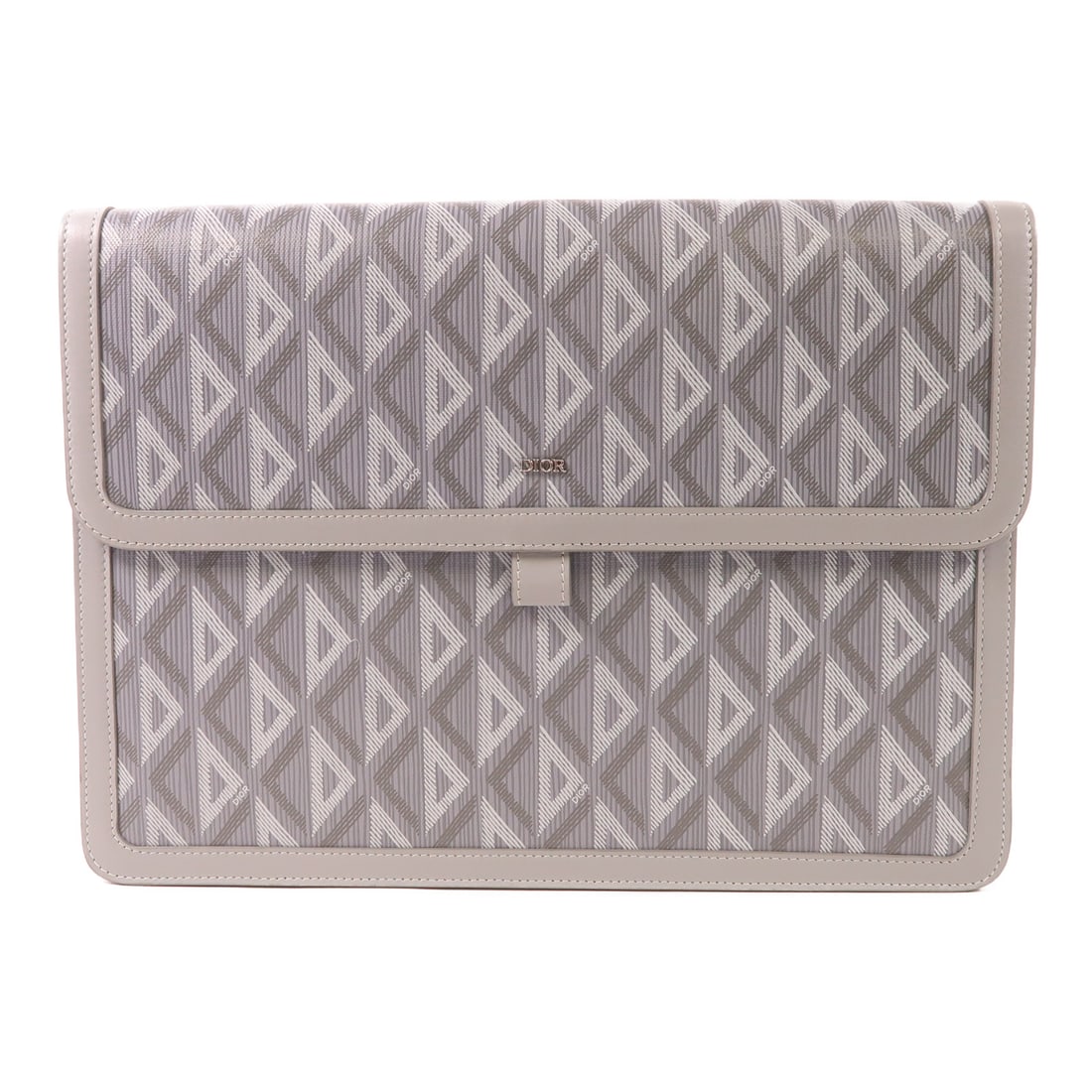 Dior [Gyakuten Yuuei] Painted canvas Hit The Road Ginpaku Handbag business bag clutch bag Gray Grey (1 of 13)