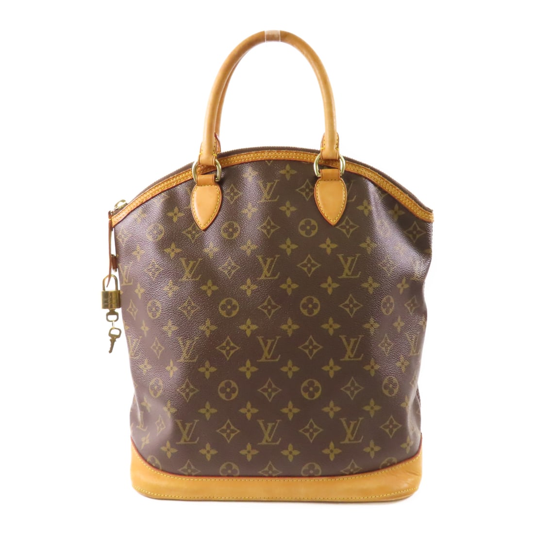 LOUIS VUITTON Monogram Lockit Vertical Kinpaku Handmade Bag Brown Handbag M40103 (1 of 19)