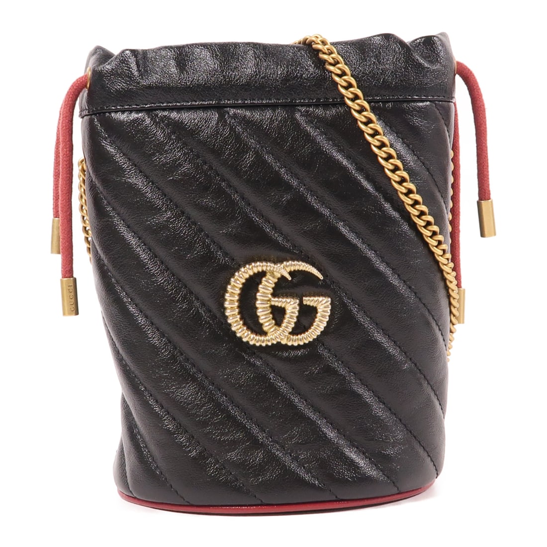 GUCCI Cowhide Leather GG Marmont Bucket Golden Cross Shoulder Back Bag Shoulder Bag Black Bla: Item Name: GUCCI Cowhide Leather GG Marmont Bucket Golden Cross Shoulder Back Bag Shoulder Bag Black Bla Brand: GUCCI Model No.: 573817 Size: x W:13-15cmH:17.5cm x D:10cm(W:5.1 inch x H:6.9 inch x D:3