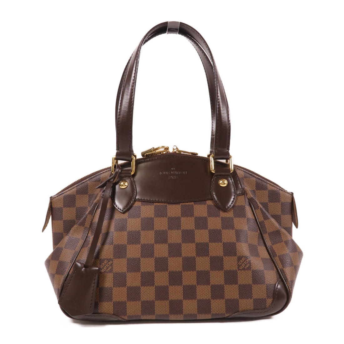 LOUIS VUITTON [Special Offer] Damier Verona PM Gold Buckle Shoulder Bag Brown Ebene Brown Shoulder (1 of 12)