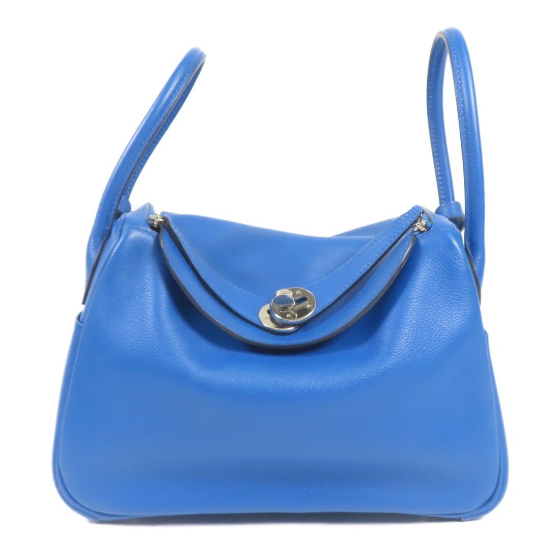 HERMES Evercolor Leather Lindy 26 Silver Hand-Handed Bag for Shoulder and Back Blue Hydra 2wayS: Item Name: HERMES Evercolor Leather Lindy 26 Silver Hand-Handed Bag for Shoulder and Back Blue Hydra 2wayS Brand: HERMES Model No.: D Stamp/T7/Evercolor Size: x W:26cmH:18cm x D:13cm(W:10.2 inch x H:7