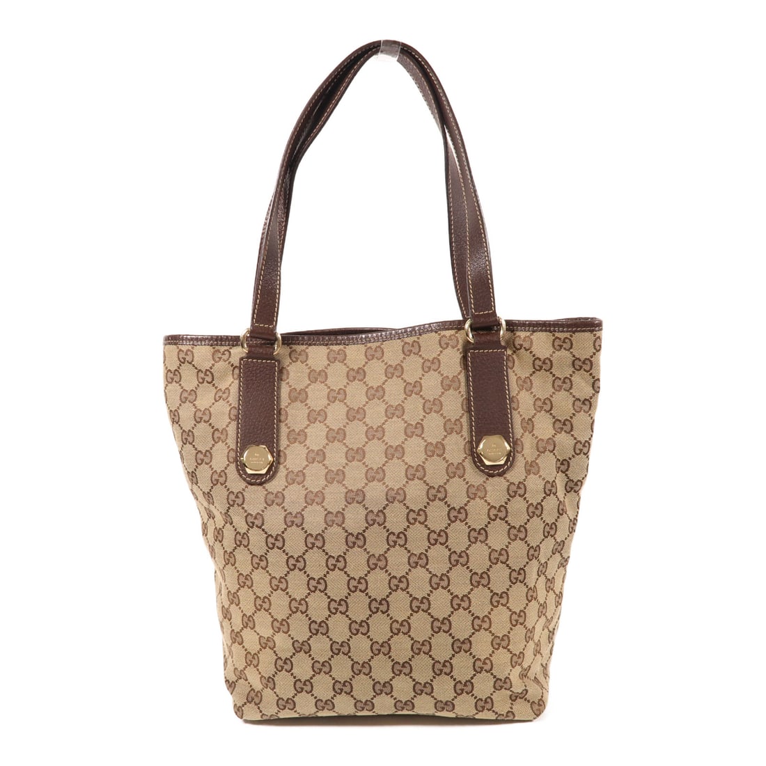 GUCCI Canvas Shoulder Tote Golden Shoulder Back Bag/Handmade Bag Shoulder Bag Brown GG canvas (1 of 17)