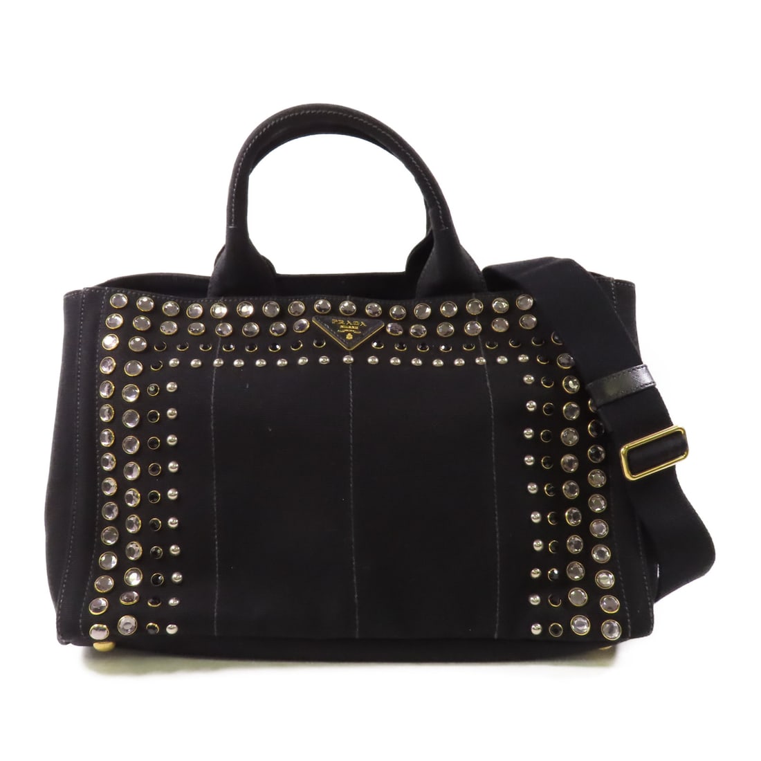 PRADA Canvas 2 Way Shoulder Hand-Handed Bag for Shoulders and Backs 2wayShoulder Bag Black Black (1 of 15)