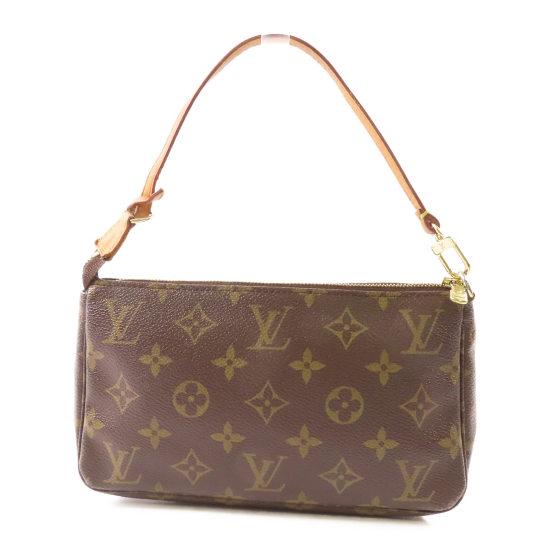 LOUIS VUITTON Monogram Pochette AccessoiresHand-turned bag Brown Brown Accessory pouch (with handle) (1 of 16)