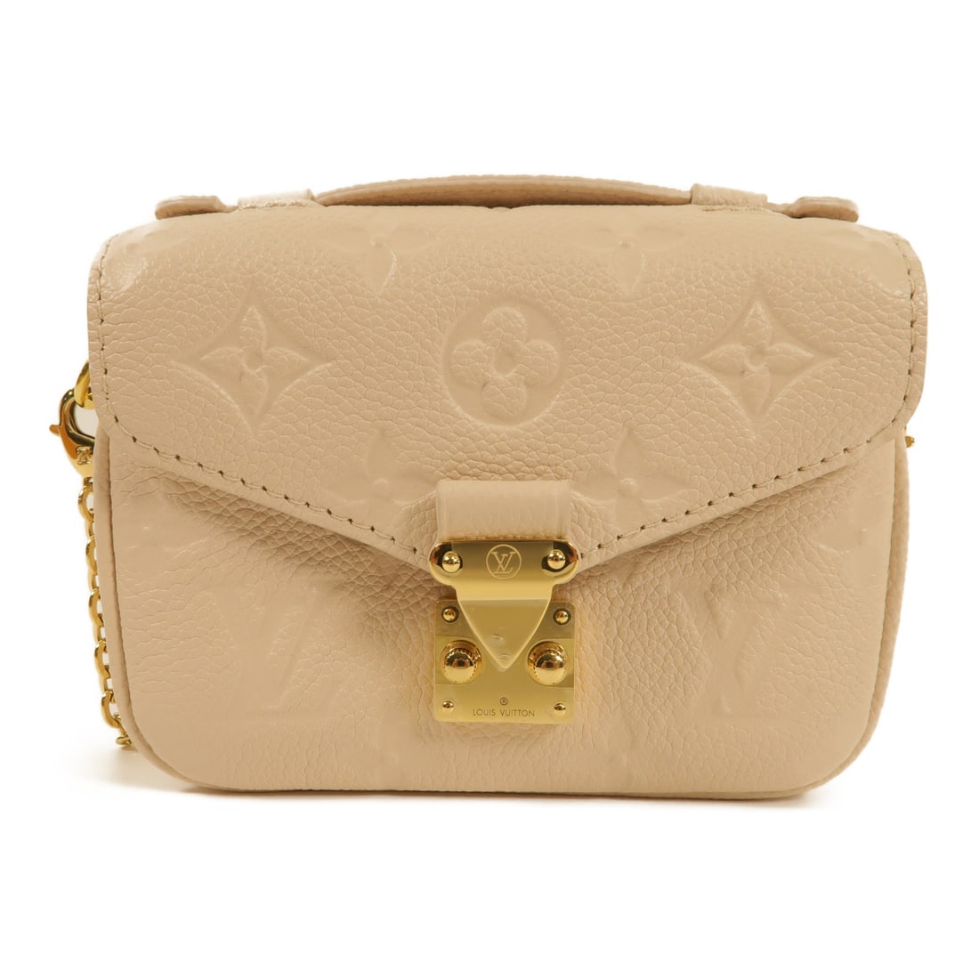 LOUIS VUITTON Monogram Empreinte Micro Metis Hand-Handed Bag for Shoulders and Backs Beige Be (1 of 14)