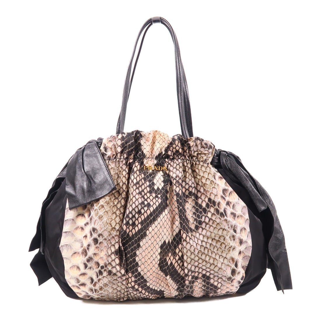 PRADA Niryu Tote Bag Jinxian Shoulder Back Bag Shoulder Bag Black Black/Pink Nylon BR4230 (1 of 15)