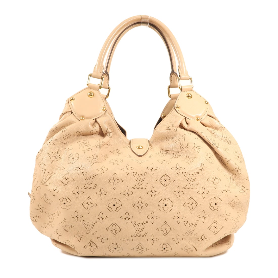 LOUIS VUITTON Monogram Mahina Neo L gold shoulder bag Brown Light Brown Shoulder Bag M93979 (1 of 19)