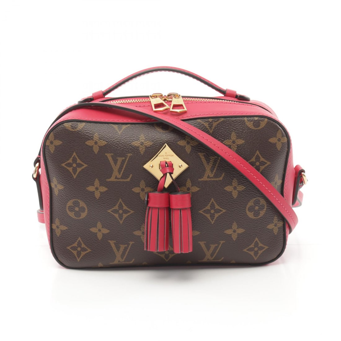 LOUIS VUITTON Monogram Saintonge Hand-Handed Bag for Shoulders and Backs Freesia Brown Pink Mar (1 of 7)