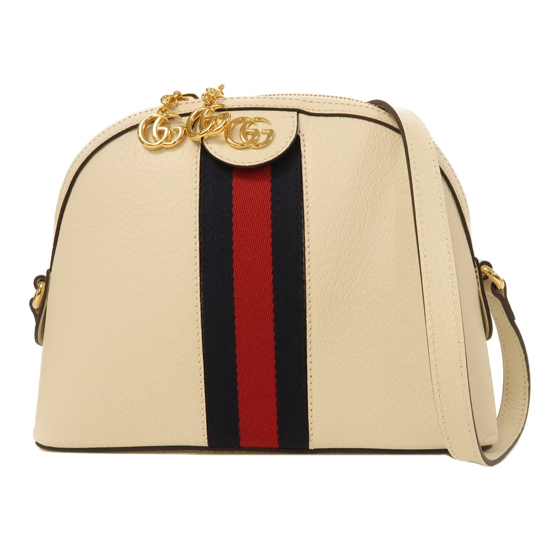 GUCCI Cowhide Leather Ophidia GG Golden Shoulder Back Bag White Shoulder Bag White White Calf (1 of 13)