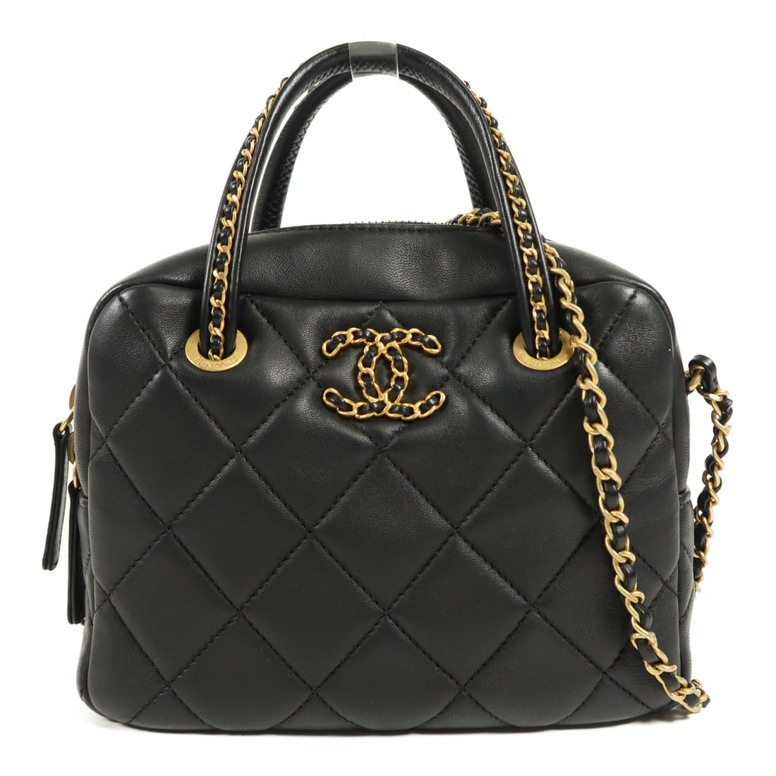 CHANEL Black Sheepskin Leather Shoulder Bag Handmade Shoulder Bag 2wayShoulder Bag Lambskin (sheep: Item Name: CHANEL Black Sheepskin Leather Shoulder Bag Handmade Shoulder Bag 2wayShoulder Bag Lambskin (sheep leather) AS5300B Brand: CHANEL Model No.: AS5300B Size: x W:18cmH:13cm x D:7cm(W:7.1 inch