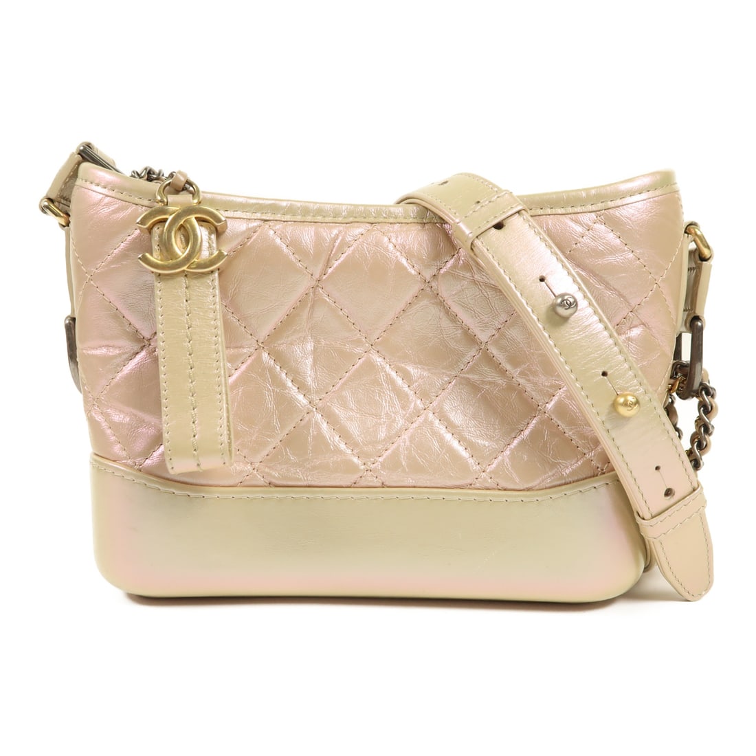 CHANEL Pink Pink Cowhide leather Gabrielle crossbody shoulder bag Shoulder Bag Calfskin (cowhide) (1 of 18)