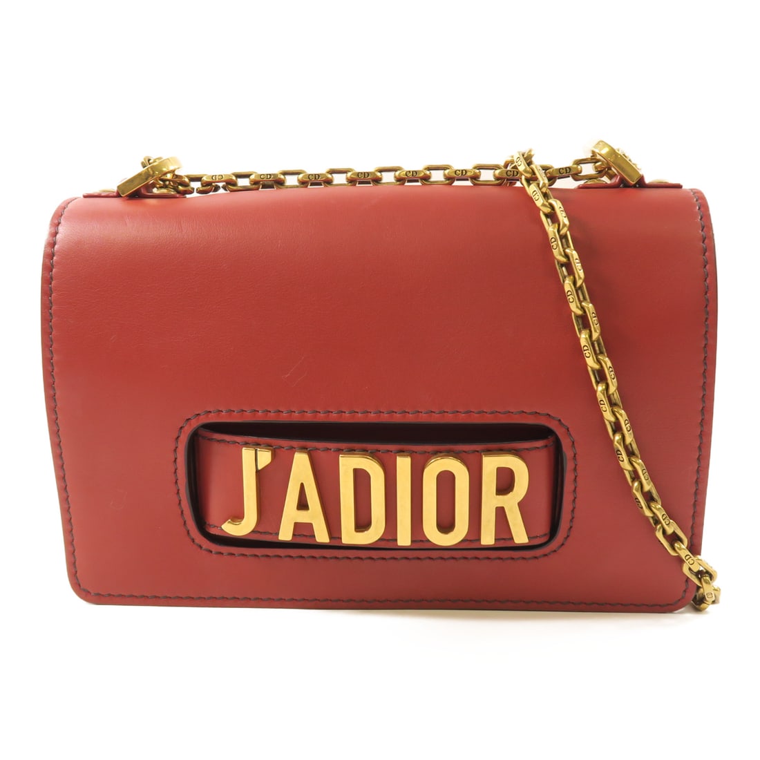 Dior Cowhide leather J'aDior golden cross shoulder bag red color Shoulder Bag Red Red Calfskin (1 of 14)