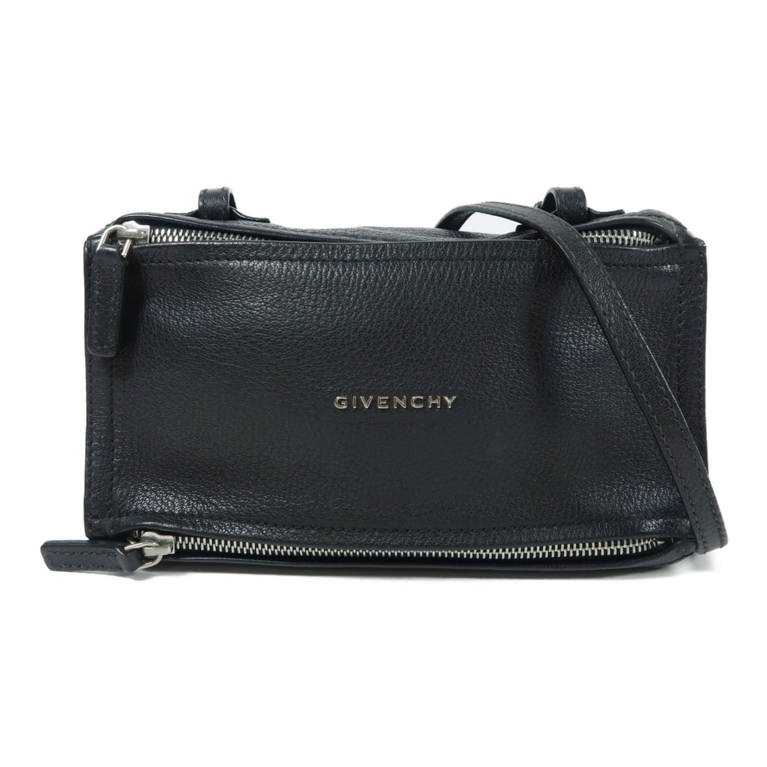 GIVENCHY Cowhide Leather Pandora Bag Silver Shoulder Bag Shoulder Bag Black Black Calfskin (cowhid: Item Name: GIVENCHY Cowhide Leather Pandora Bag Silver Shoulder Bag Shoulder Bag Black Black Calfskin (cowhid Brand: GIVENCHY Model No.: Size: x W:24cmH:10.5cm x D:12cm(W:9.4 inch x H:4.1 inch x D:4.7