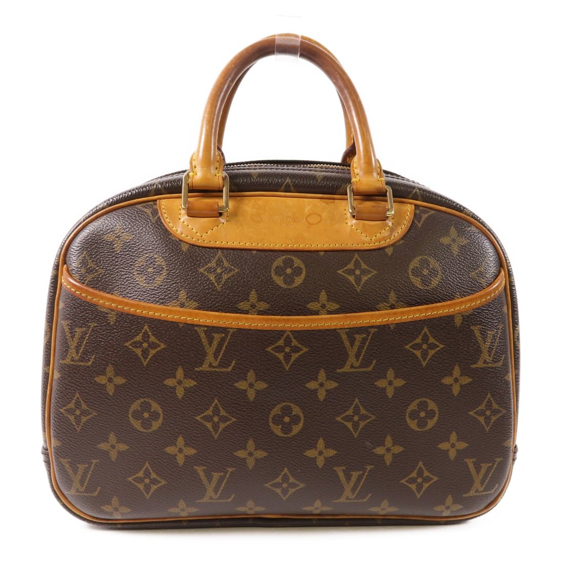 LOUIS VUITTON Monogram Trouville Kinpaku hand-turned bag palm color Brown Handbag M42228 (1 of 14)
