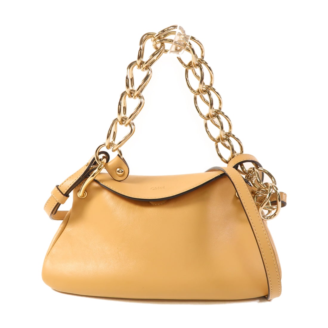 Chloe Cowhide Leather 2 Way Shoulder Hand-Handed Shoulder Bag 2wayShoulder Bag Beige Beige Calfskin (1 of 16)