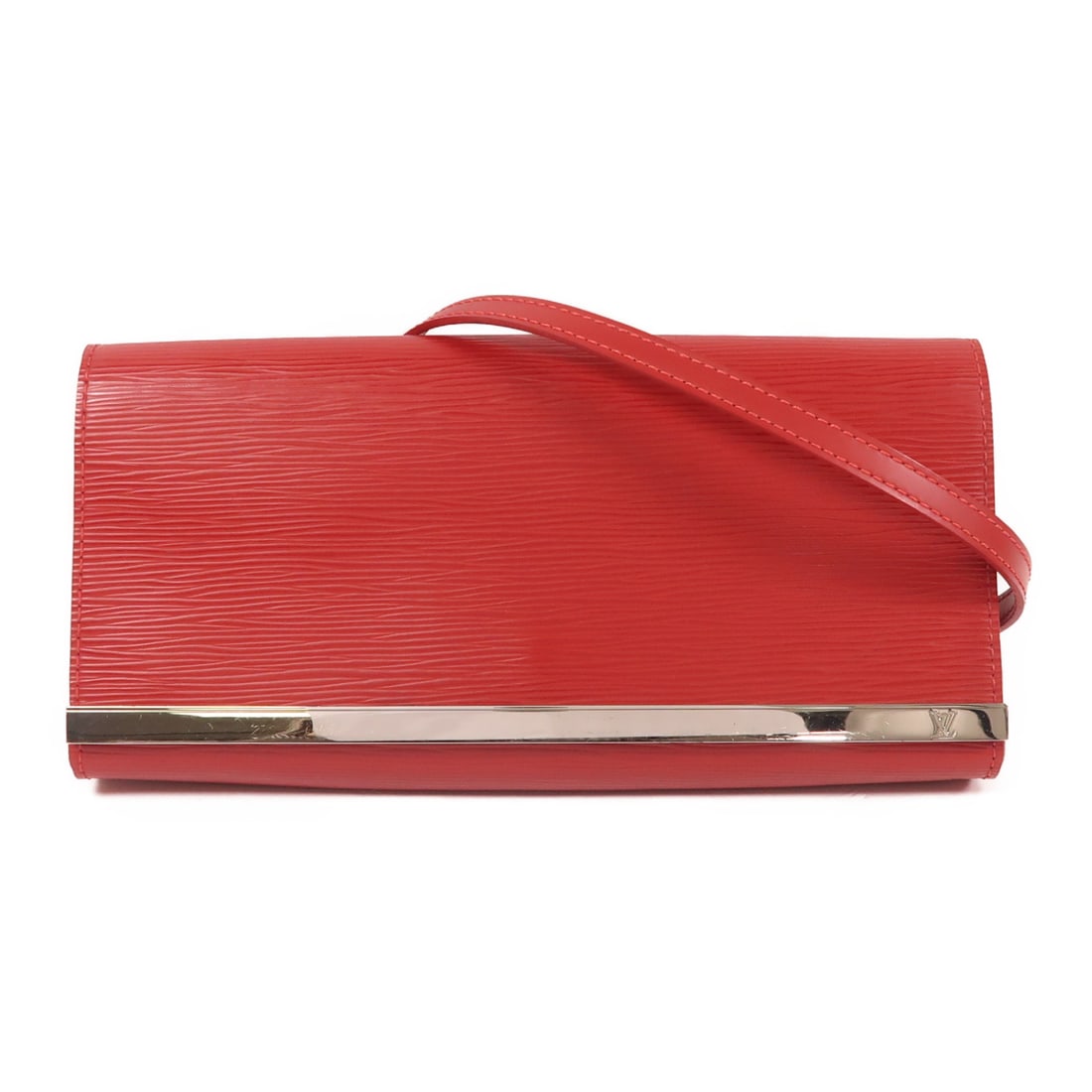 LOUIS VUITTON Epi Sevigne Clutch Ginpaku Shoulder Back Bag Red Red Red Shoulder Bag (1 of 12)