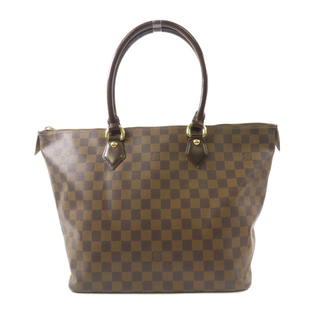 LOUIS VUITTON Damier Saleya MM Golden Shoulder Bag/Handmade Bag Palm Color Ebene Brown Should (1 of 20)