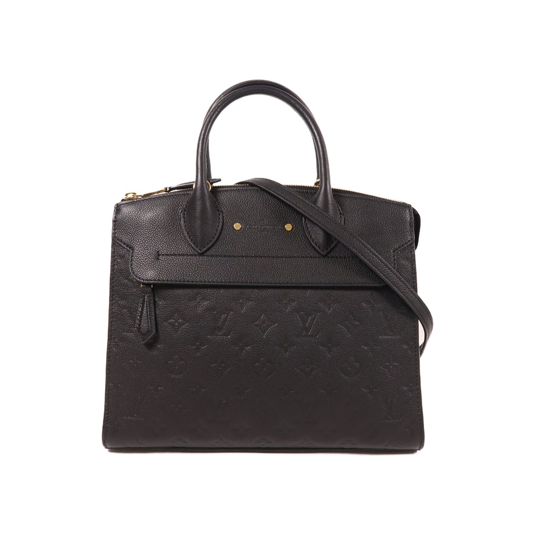 LOUIS VUITTON Monogram Empreinte Pont Neuf MM Gold Hand-Handed Bag for Shoulders and Backs Bla: Item Name: LOUIS VUITTON Monogram Empreinte Pont Neuf MM Gold Hand-Handed Bag for Shoulders and Backs Bla Brand: LOUIS VUITTON Model No.: M42817 Size: x W:30.5cmH:26cm x D:11.5cm(W:12.0 inch x H:10.2