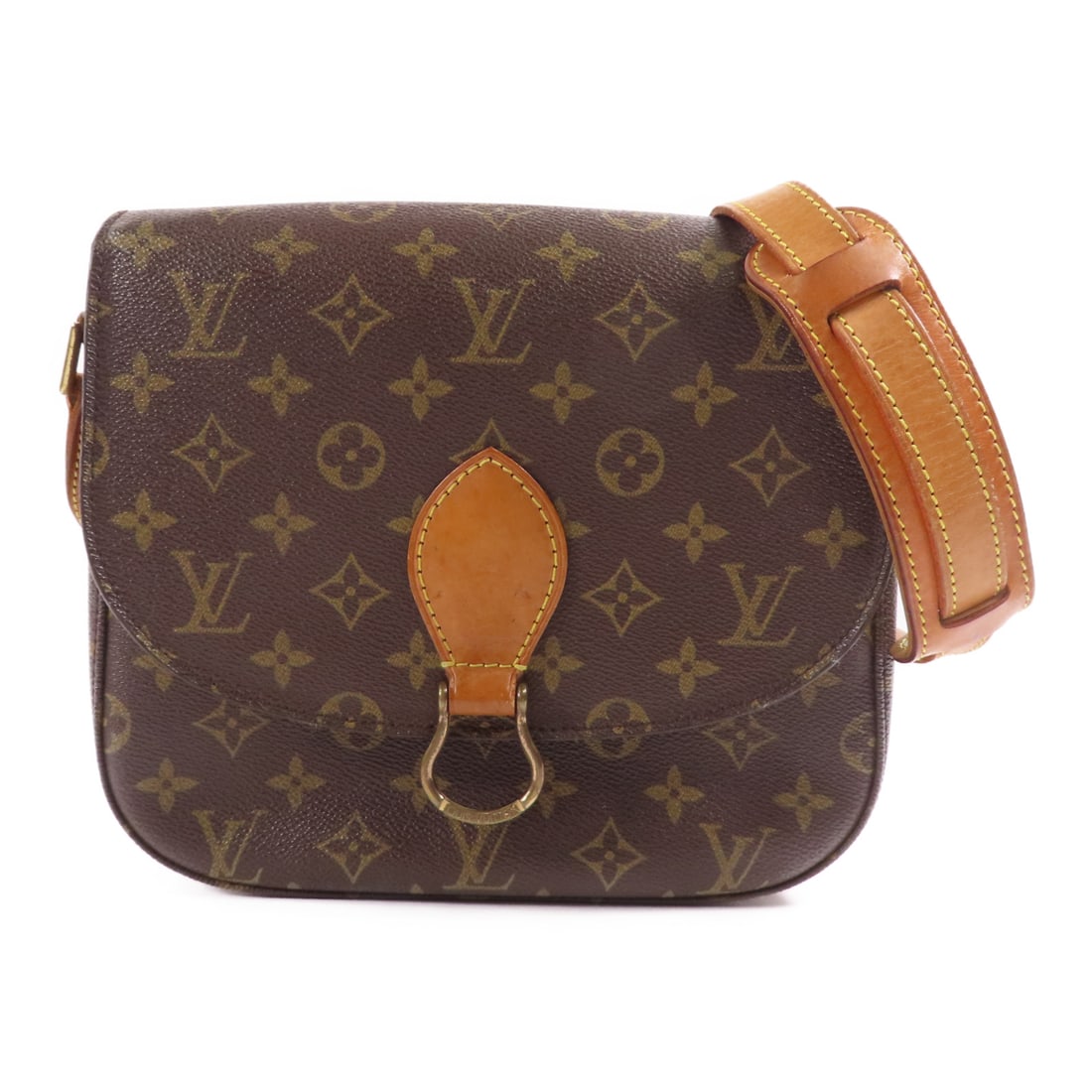 LOUIS VUITTON Monogram Saint Cloud GM Jinxian Shoulder Back Bag Brown Brown Shoulder Bag M51242 (1 of 10)