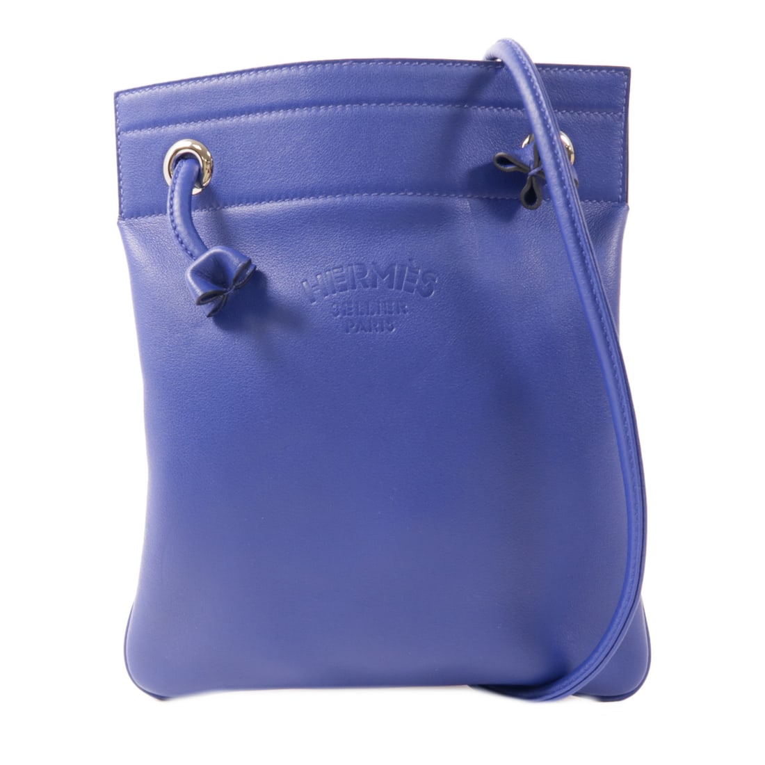 HERMES Swift Leather Aline Silver Shoulder Back Bag Bleu Electrique Blue Shoulder Bag Blue electric: Item Name: HERMES Swift Leather Aline Silver Shoulder Back Bag Bleu Electrique Blue Shoulder Bag Blue electric Blue 7T Swift leath Brand: HERMES Model No.: C/7T Size: x W:20cmH:23cm x D:1cm(W:7.9 inch