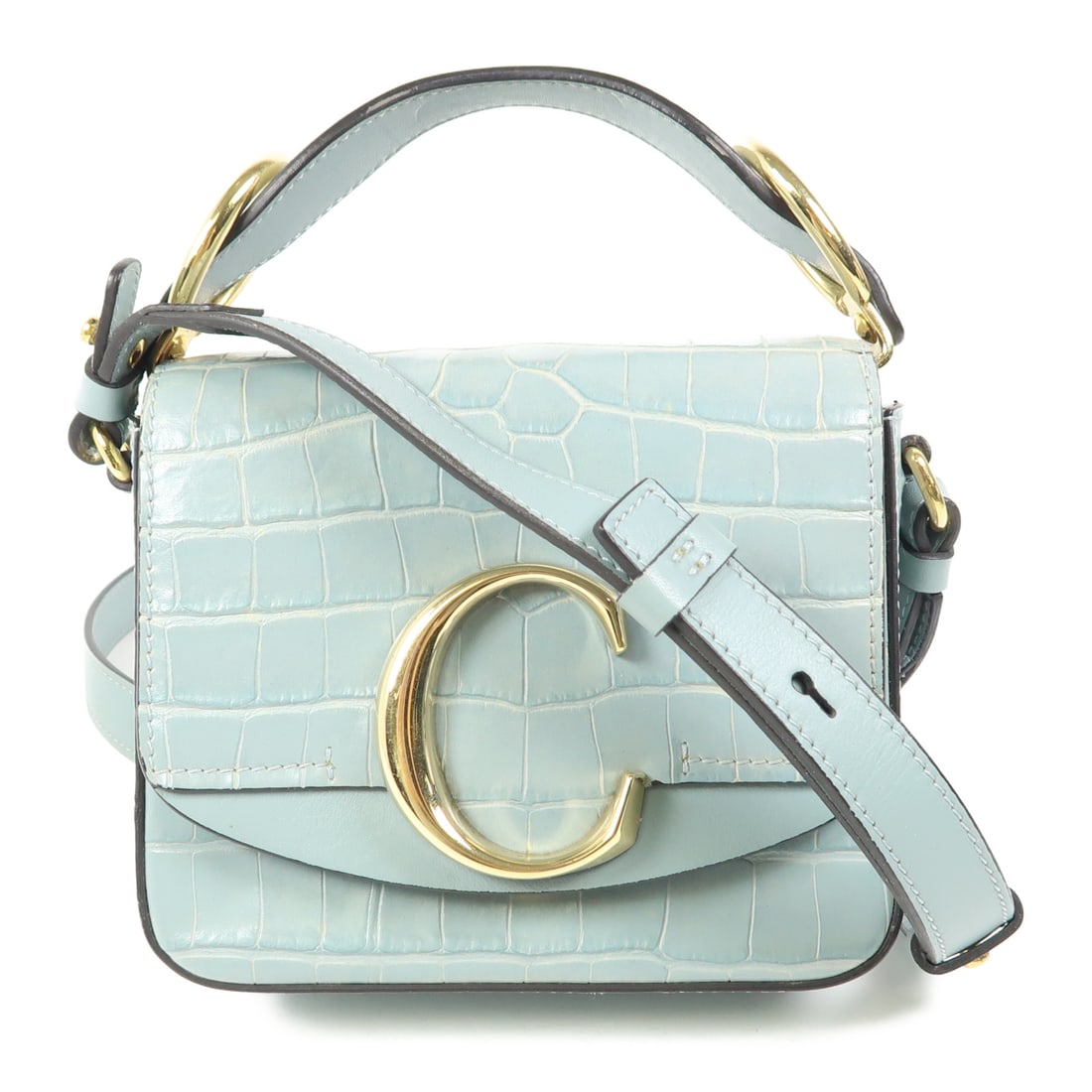 Chloe Cowhide Leather Mini C Bag Hand-Handed Shoulder and Back Bag 2wayShoulder Bag Blue Blue: Item Name: Chloe Cowhide Leather Mini C Bag Hand-Handed Shoulder and Back Bag 2wayShoulder Bag Blue Blue Brand: Chloe Model No.: Size: x W:16cmH:13cm x D:5cm(W:6.3 inch x H:5.1 inch x D:2.0 inch )Hand