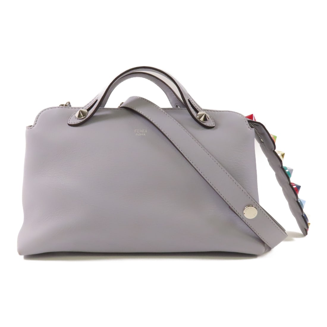 FENDI Cowhide Leather By The Way Ginpaku Hand-Handed Shoulder and Back Bag 2wayShoulder Bag Gr: Item Name: FENDI Cowhide Leather By The Way Ginpaku Hand-Handed Shoulder and Back Bag 2wayShoulder Bag Gr Brand: FENDI Model No.: 178-0501 Size: x W:28cmH:17cm x D:12cm(W:11.0 inch x H:6.7 inch x D:4.