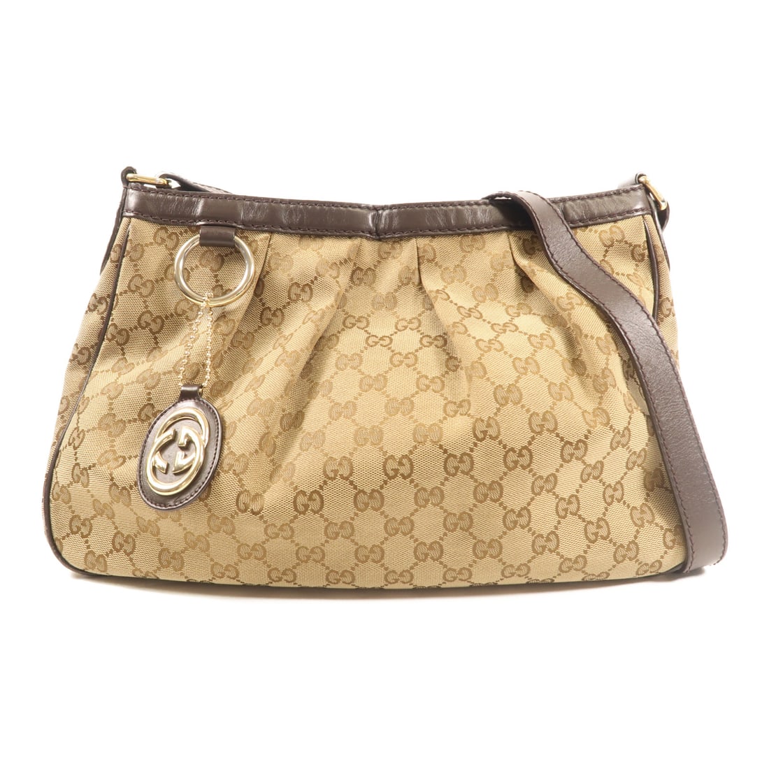 GUCCI Canvas Shoulder Bag Golden Shoulder Bag Shoulder Bag Brown Brown canvas 296834 (1 of 17)