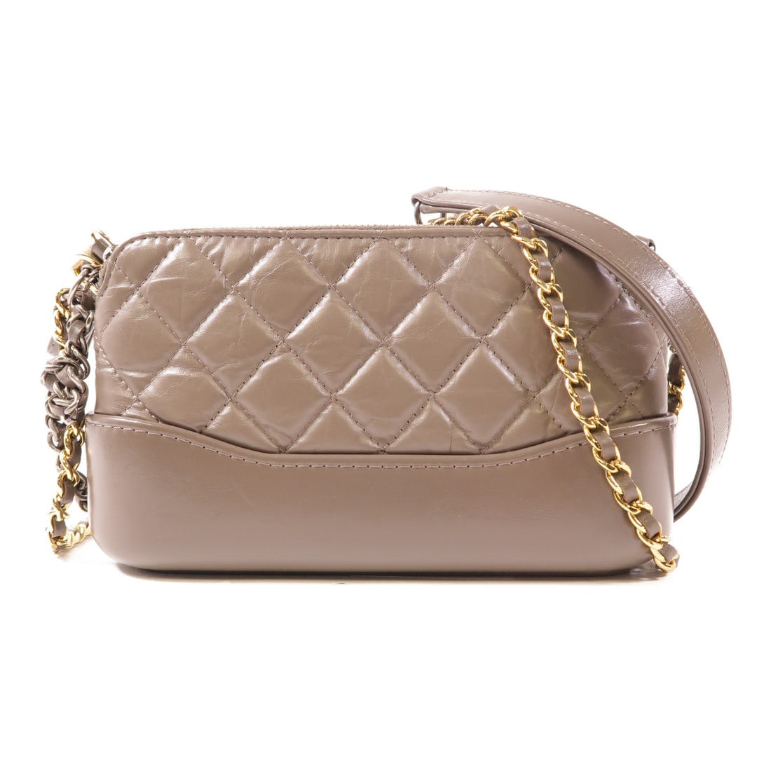 CHANEL Gray Gray Sheepskin Leather Gabrielle Mini Crossbody Shoulder Bag Shoulder Bag Lambskin: Item Name: CHANEL Gray Gray Sheepskin Leather Gabrielle Mini Crossbody Shoulder Bag Shoulder Bag Lambskin Brand: CHANEL Model No.: Size: x W:18cmH:10.5cm x D:5cm(W:7.1 inch x H:4.1 inch x D:2.0 inch )