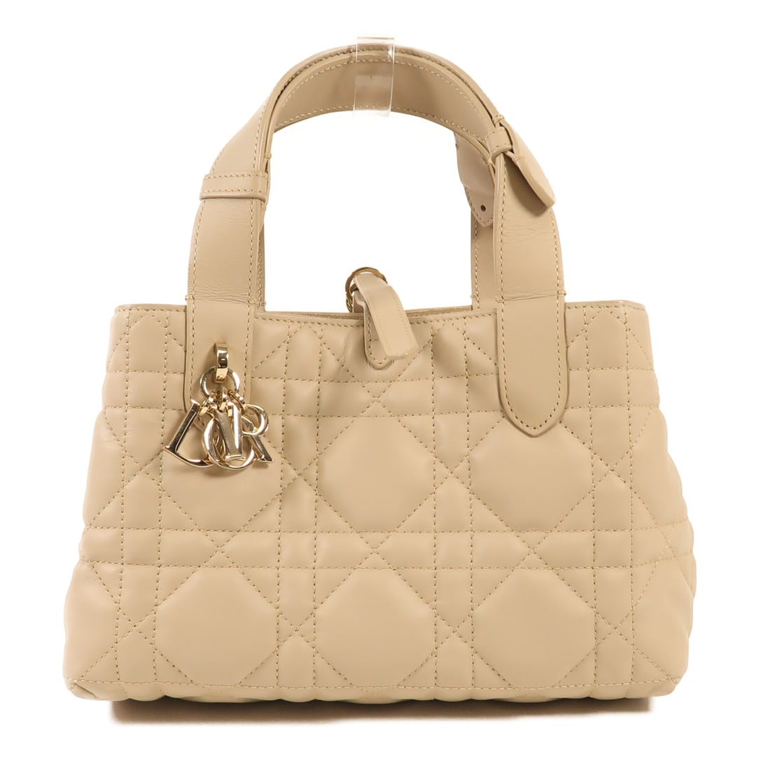 Dior Cowhide leather Dior Toujours Small hand-turned bag Handbag Beige Biege Calfskin (cowhide) (1 of 13)