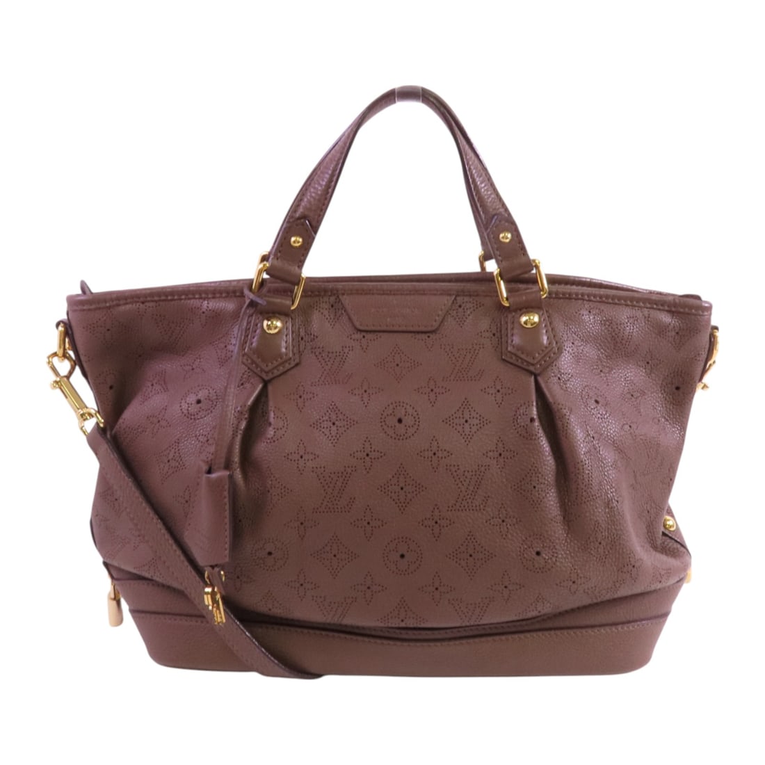 LOUIS VUITTON Mahina Stella PM Hand-made shoulder and back bag Brown Brown 2wayShoulder Bag M93175 (1 of 19)