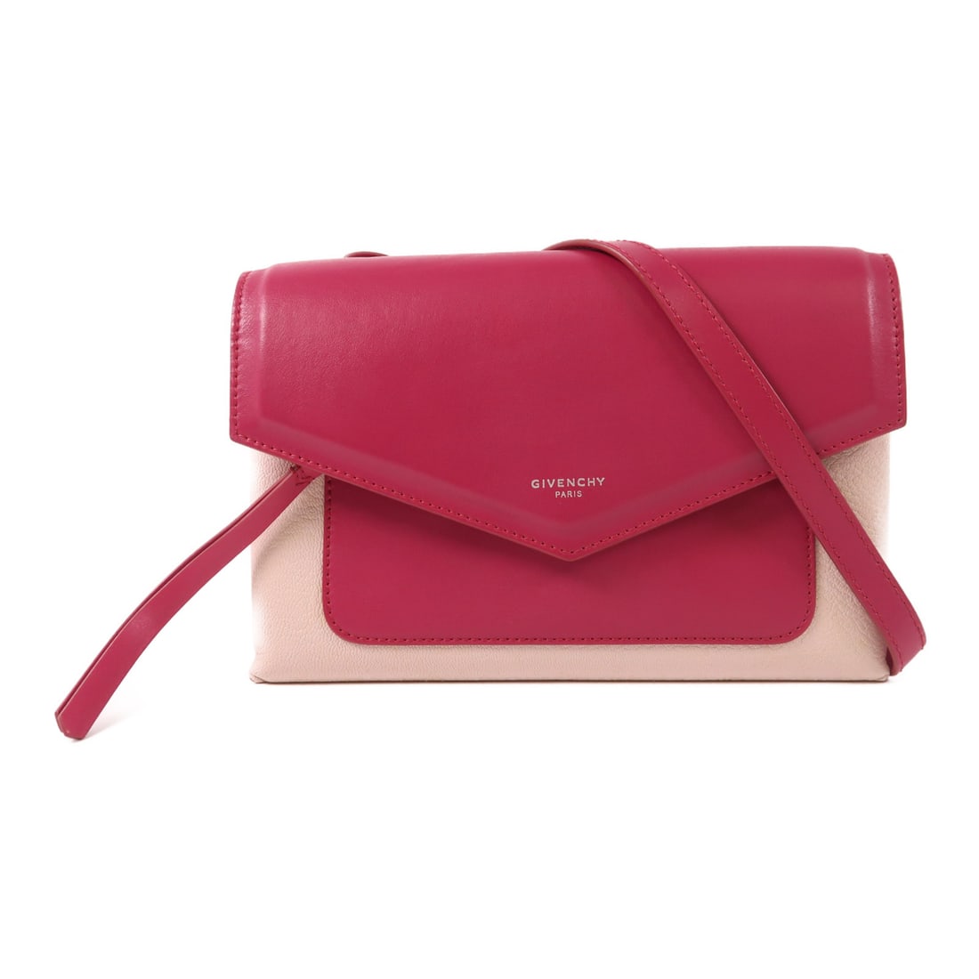 GIVENCHY Cowhide leather Duetto silver shoulder bag Shoulder Bag Pink Beige Pink Calfskin (cowhide) (1 of 15)