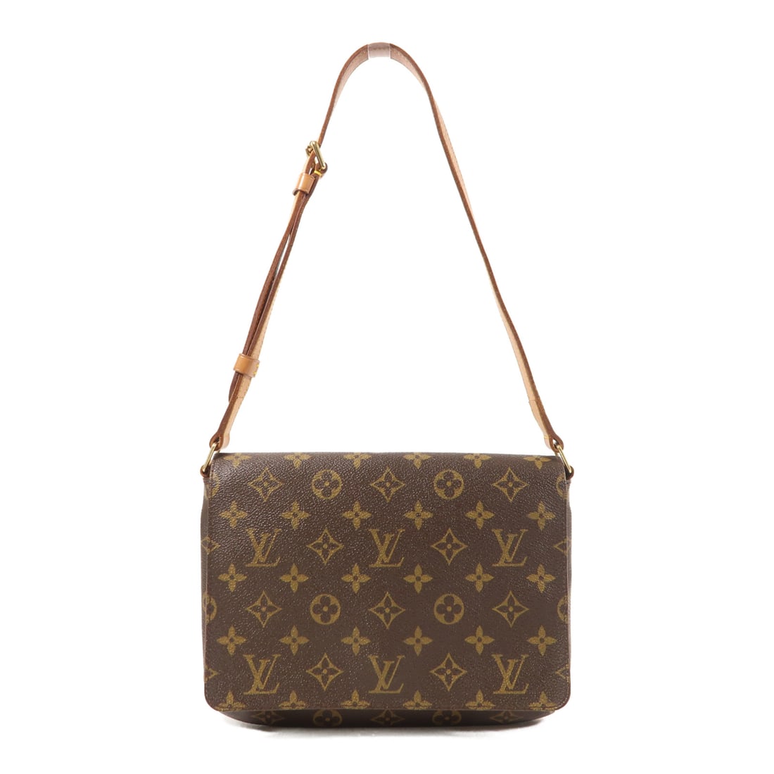 LOUIS VUITTON Monogram Musette Tango Long Shoulder Brown Brown Shoulder Bag M51388 (1 of 12)