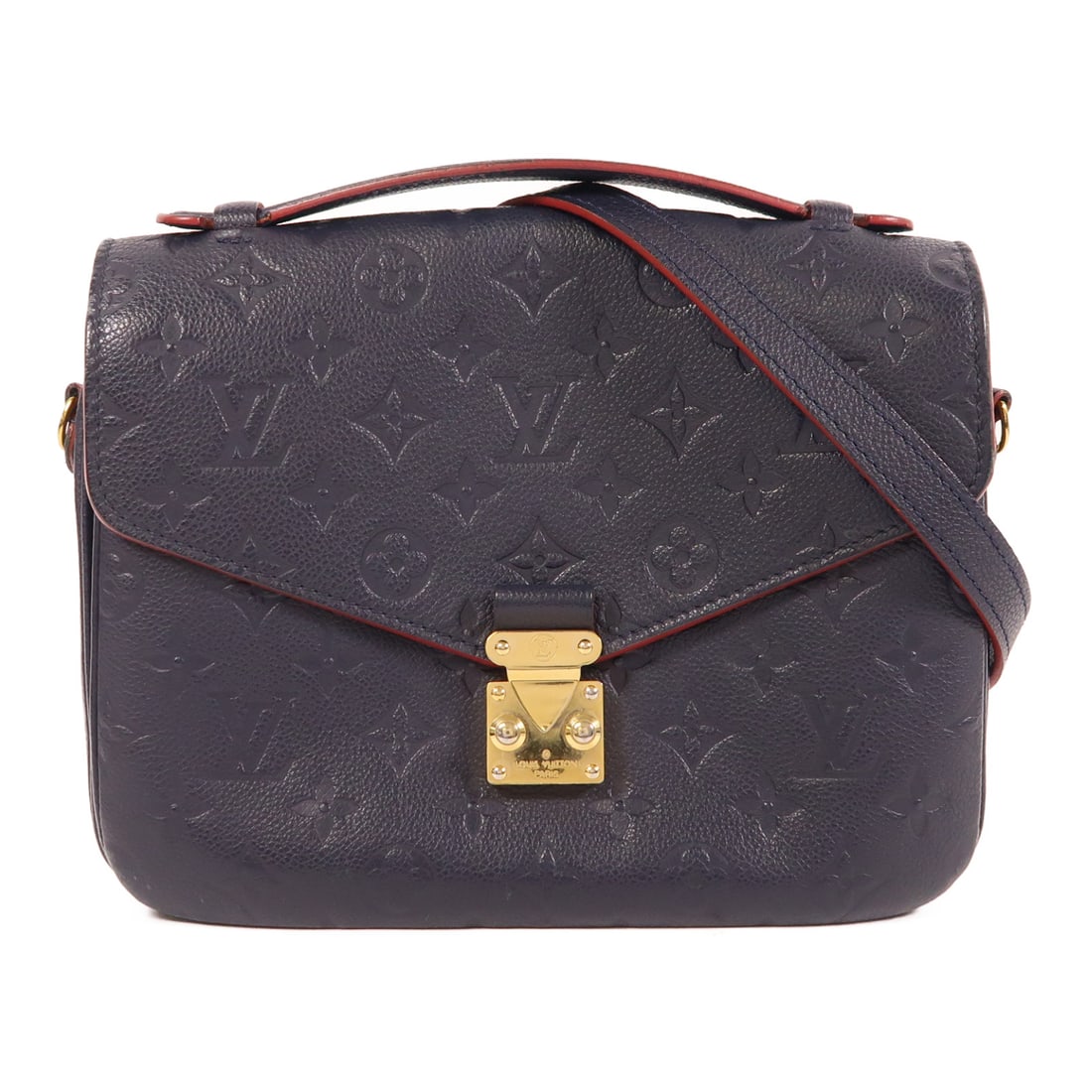 LOUIS VUITTON [Special Offer] Monogram Empreinte Pochette Metis Gold Buckle Hand-sewn Shoulder Bag: Item Name: LOUIS VUITTON [Special Offer] Monogram Empreinte Pochette Metis Gold Buckle Hand-sewn Shoulder Bag Deep Blue Navy Navy Brand: LOUIS VUITTON Model No.: M44071 Size: x W:25cmH:19cm x D:6cm(W: