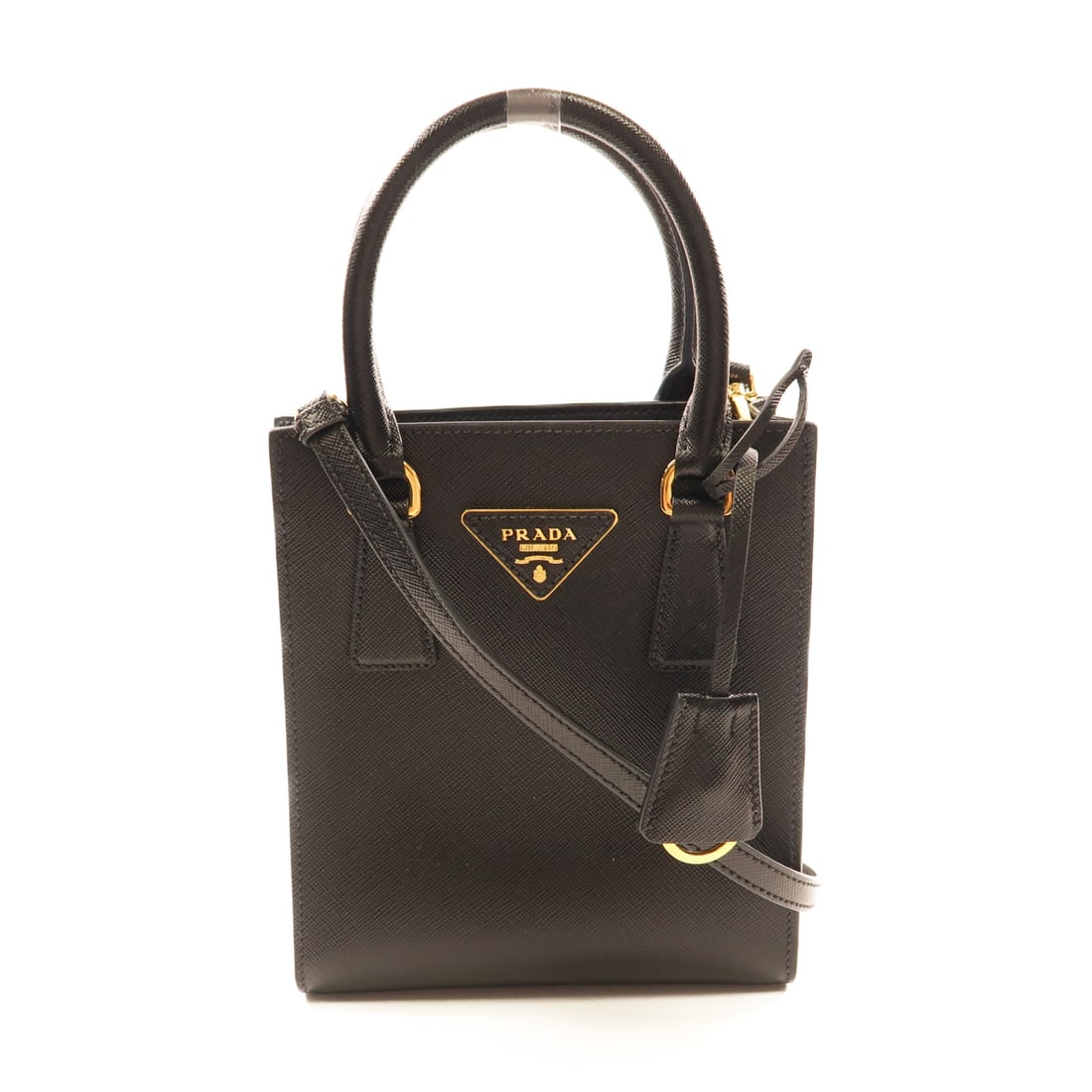 PRADA Cowhide leather 2-way bag Kinsaku hand-made shoulder and back bag 2wayShoulder Bag Black (1 of 16)