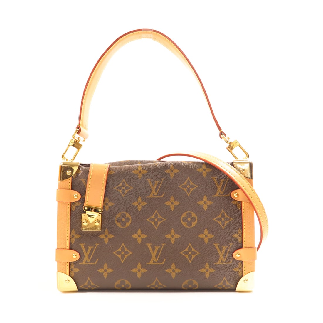 LOUIS VUITTON Monogram Side Trunk Hand-Handed Bag for Shoulders and Backs Brown Brown 2waySho (1 of 16)
