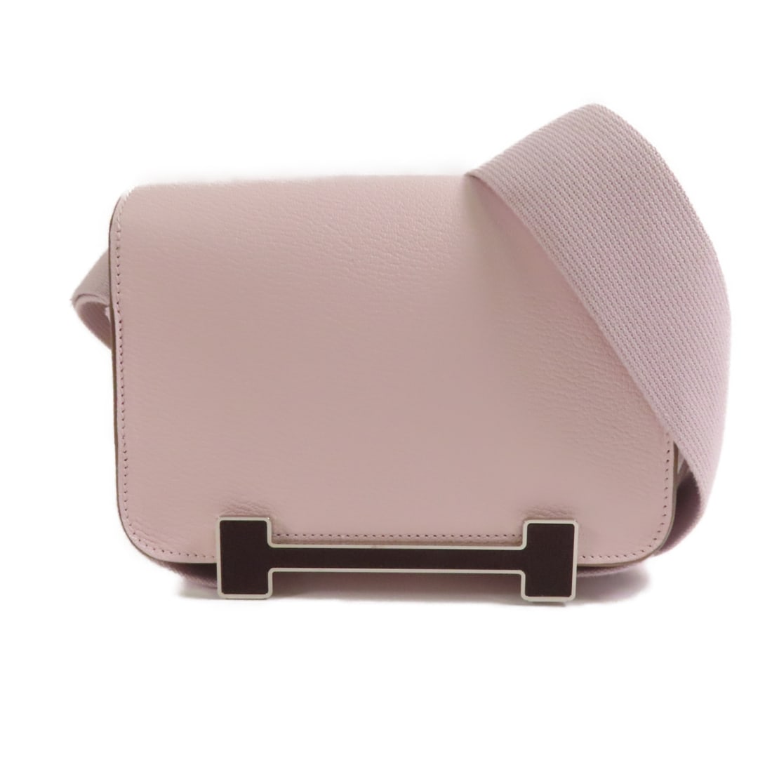 HERMES Chevre leather Geta silver shoulder bag Mauve Sylvestre Shoulder Bag Mauve sylvestre Pink X9 (1 of 13)