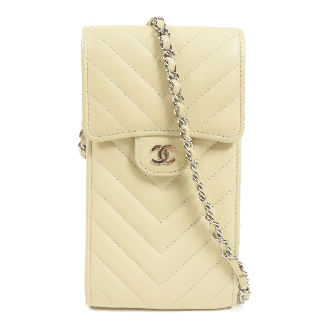 CHANEL White White Cowhide Leather Shoulder Bag Shoulder Bag Calfskin (cowhide) AP2164 (1 of 17)
