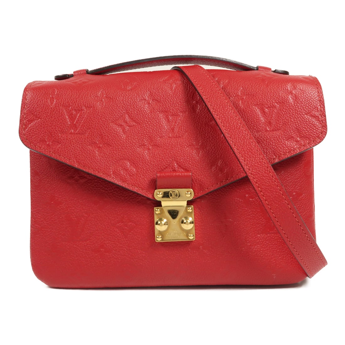 LOUIS VUITTON Monogram Empreinte Pochette Metis Gold Hand-Handed Shoulder Bag Red 2wayShoulder Bag: Item Name: LOUIS VUITTON Monogram Empreinte Pochette Metis Gold Hand-Handed Shoulder Bag Red 2wayShoulder Bag M44155 Brand: LOUIS VUITTON Model No.: M44155 Size: x W:25cmH:19cm x D:6cm(W:9.8 inch x H: