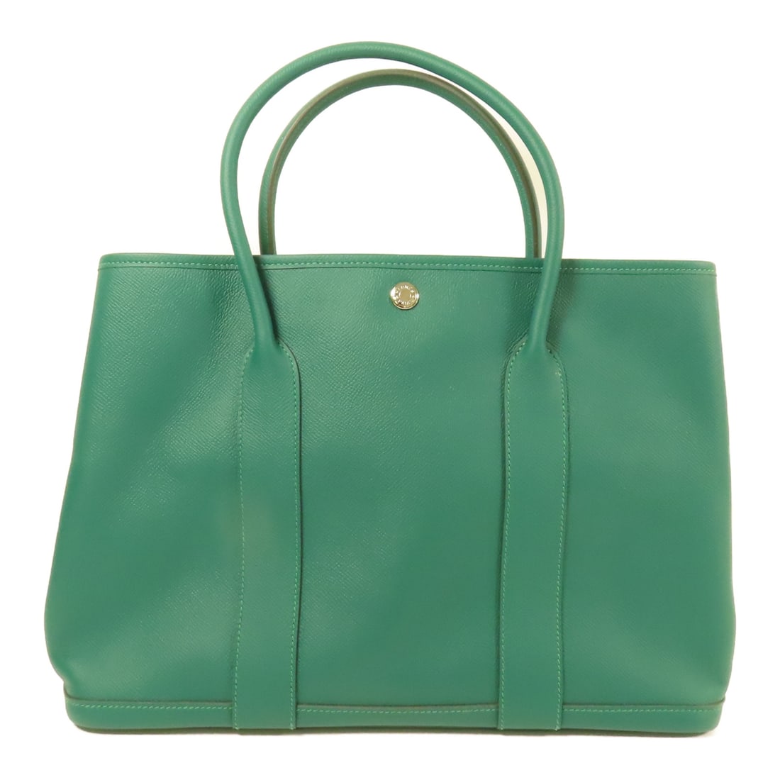 HERMES Epsom Leather Garden Party PM Ginpaku Handmade Bag Cactus Handbag Cactus Green Green Epsom (1 of 13)