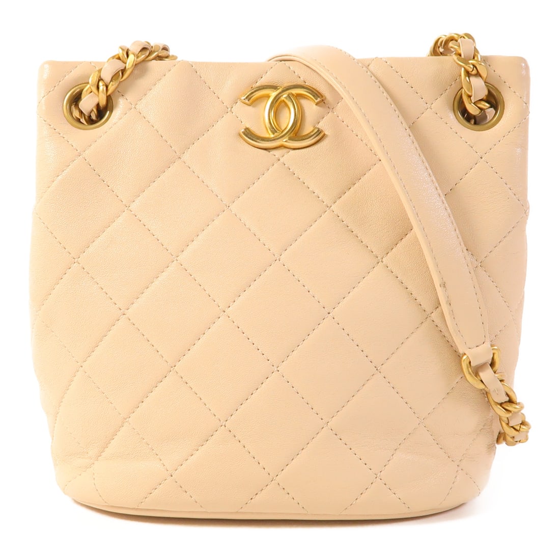 CHANEL Beige Beige Sheepskin Leather Chain Shoulder Bag Shoulder Bag Lambskin (sheep leather) AS3873 (1 of 12)