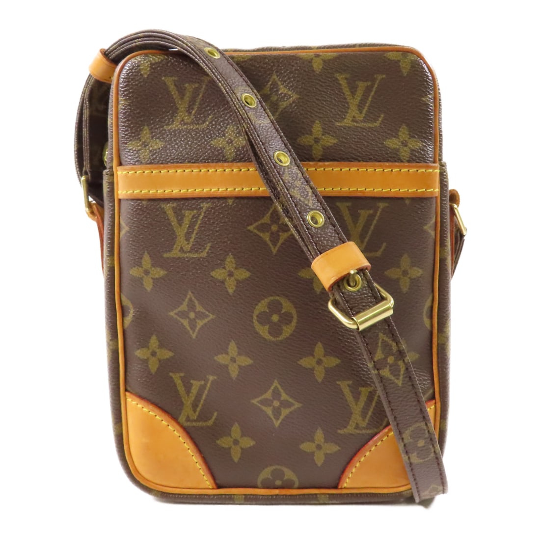 LOUIS VUITTON [Special Offer] Monogram Danube Gold Buckle Shoulder Bag Brown Brown Brown Shoulder (1 of 20)