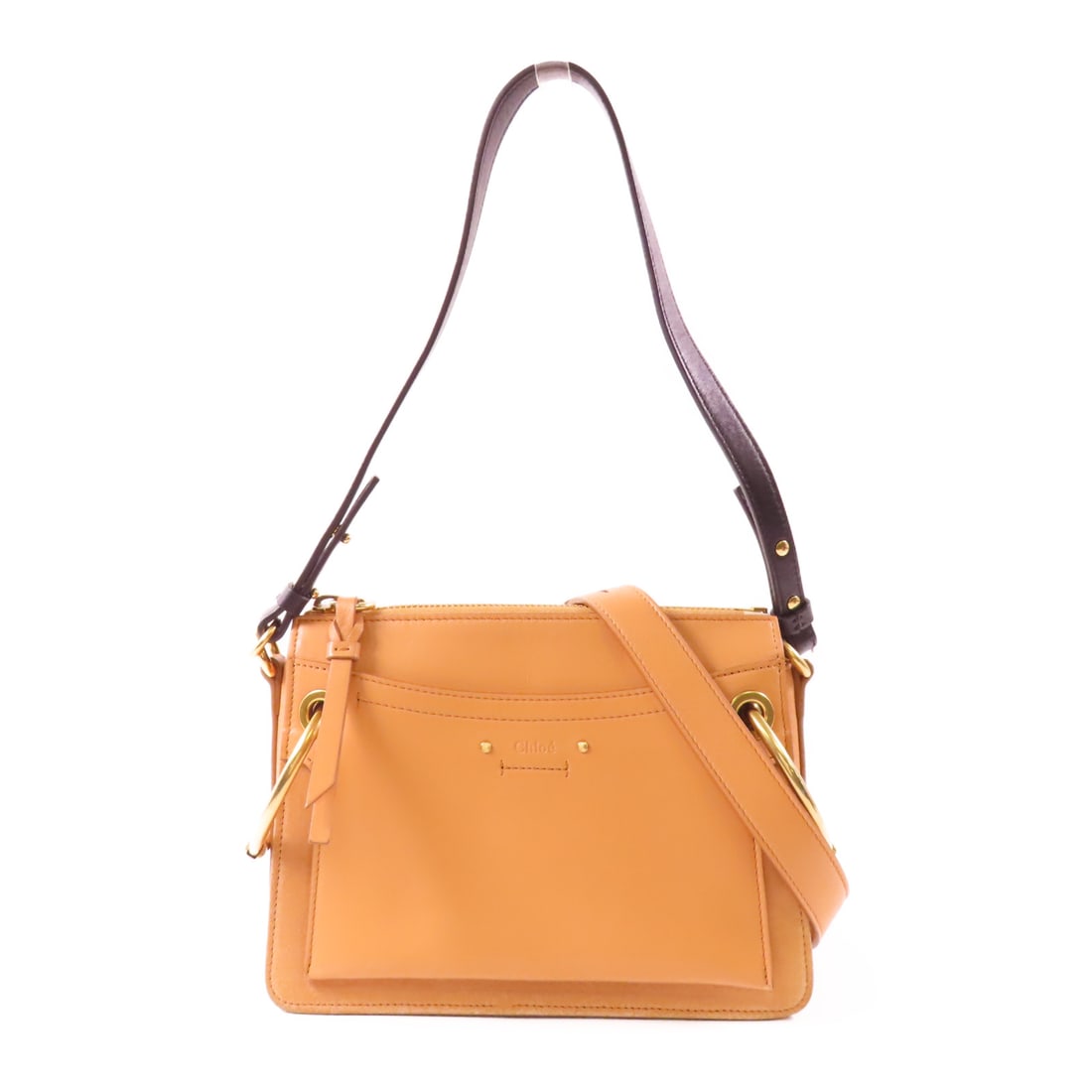Chloe Cowhide Leather Shoulder Bag Hand-Handed Shoulder Bag 2wayShoulder Bag Pink Beige Calfs (1 of 20)