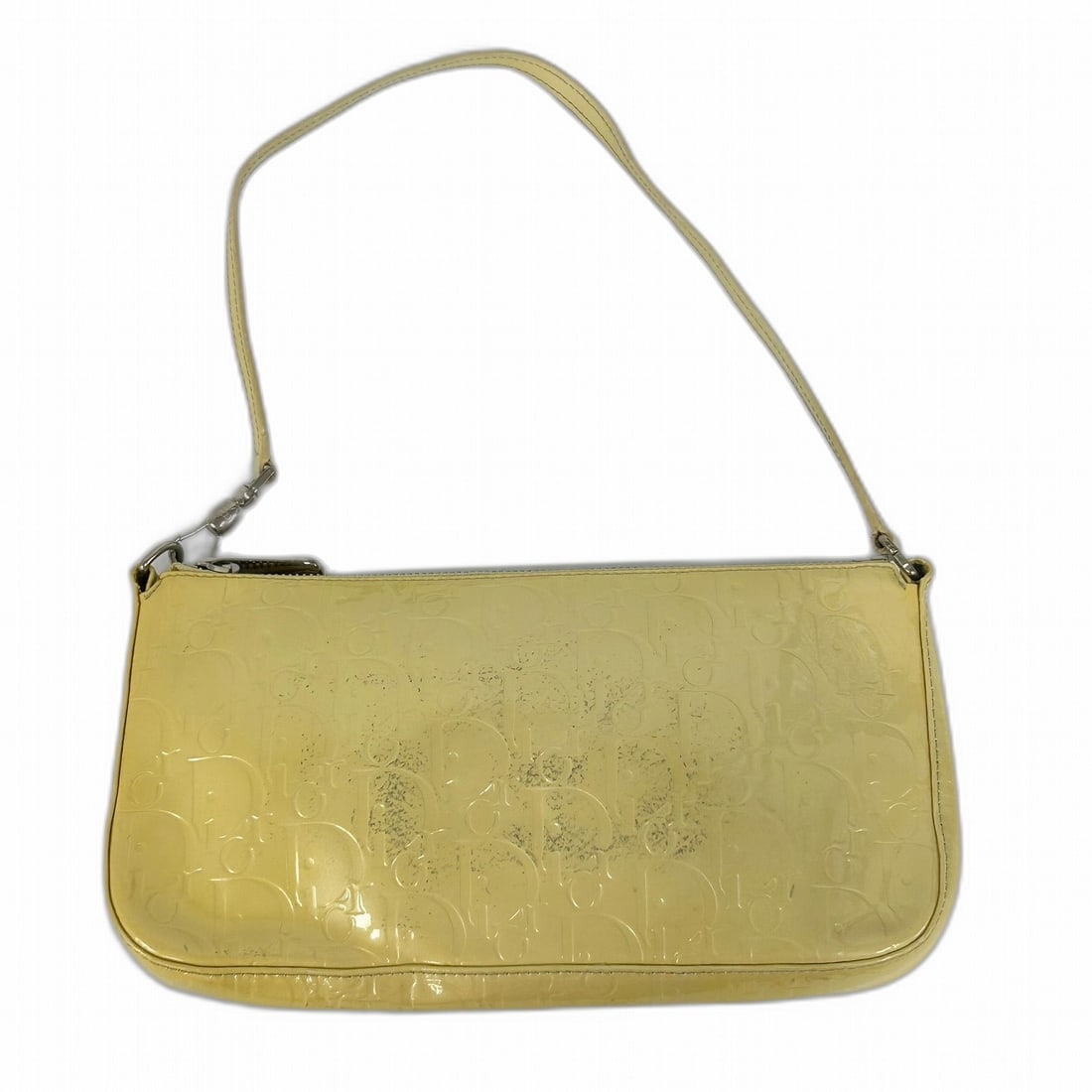 Dior Lacquered Leather Shoulder Bag Silver Shoulder Bag Shoulder Bag Yellow Yellow Patent leather (1 of 17)