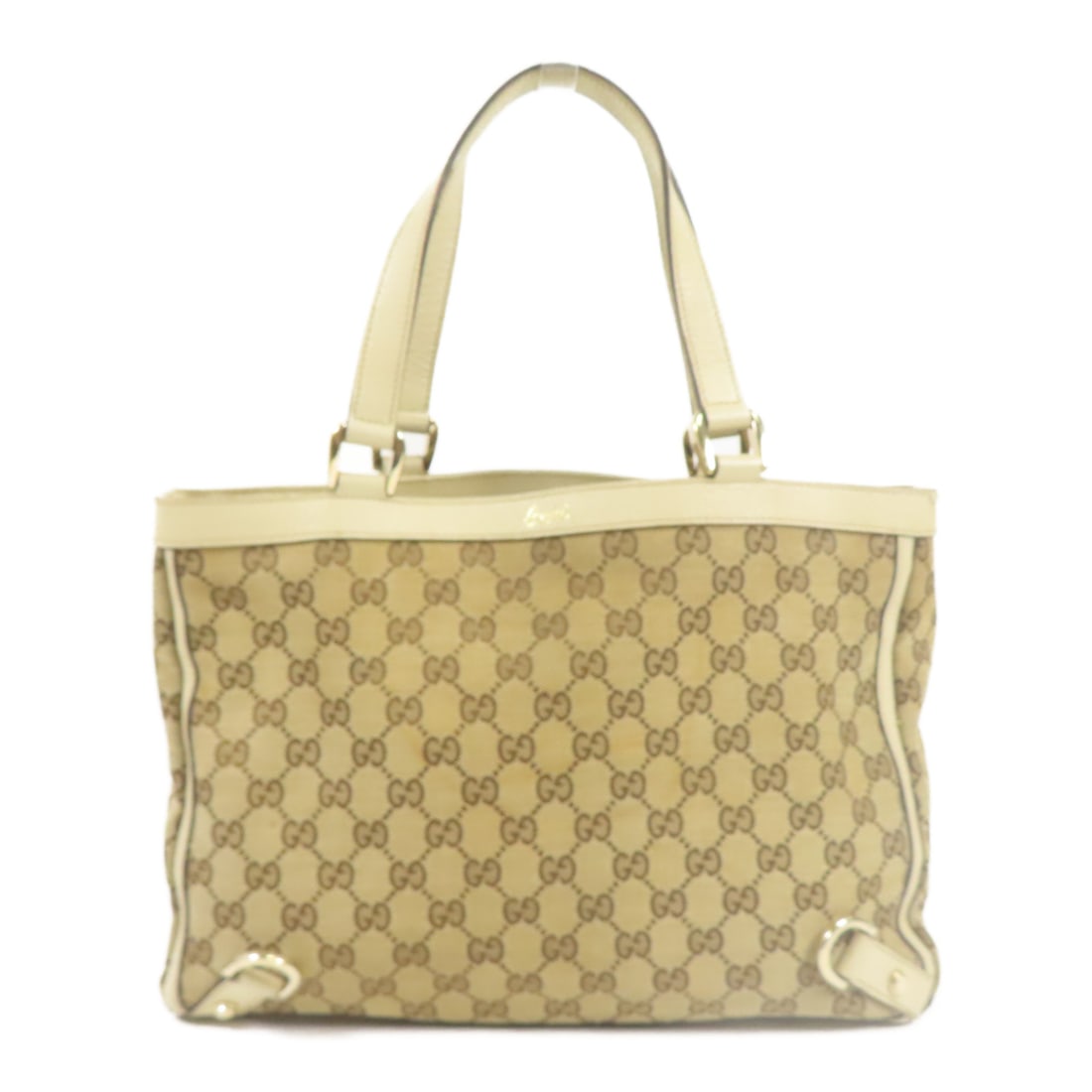 GUCCI Canvas Hand Bag Kinsaku Handmade Bag Handbag Beige Beige canvas 170004 (1 of 16)