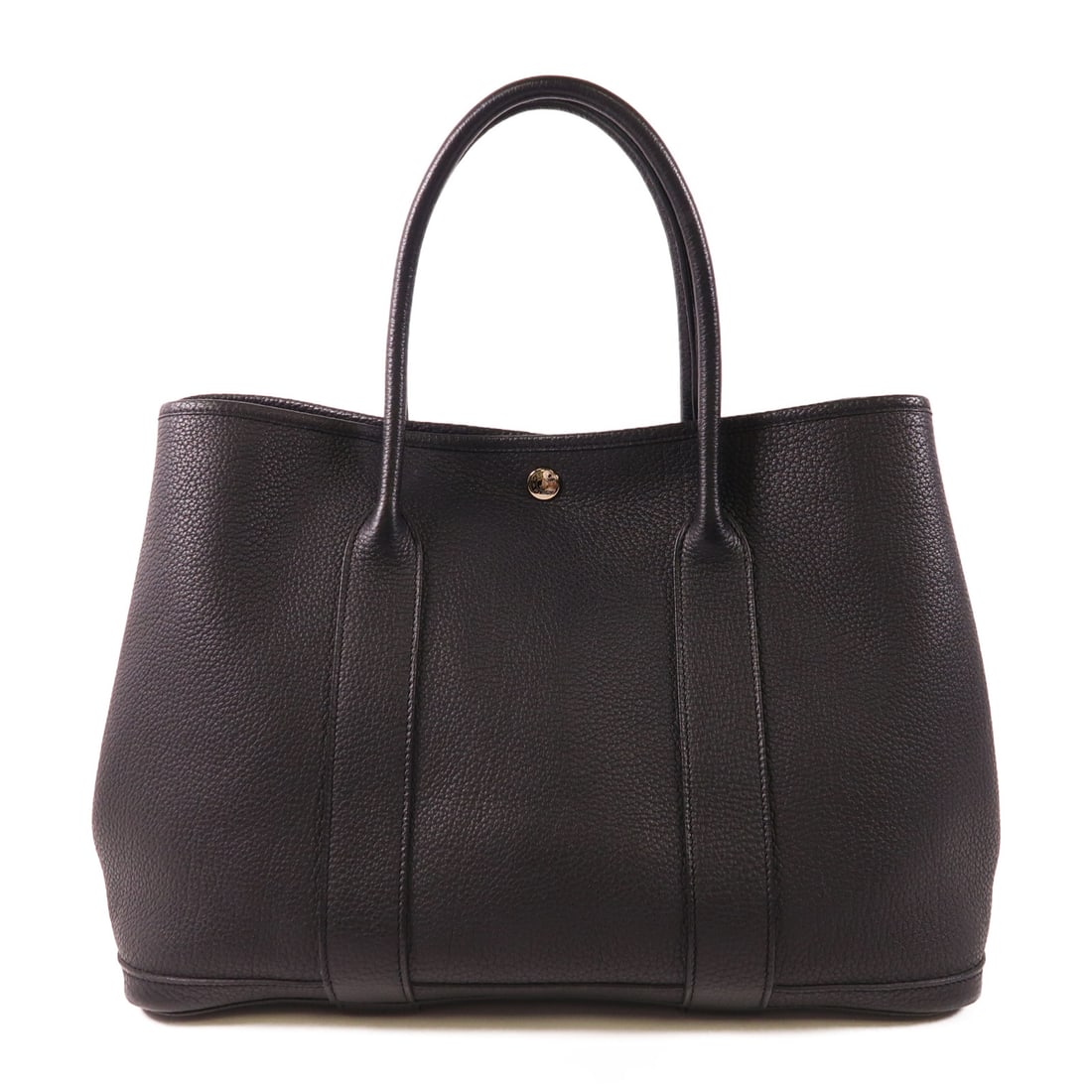 HERMES Negonda Leather Garden Party PM Ginpaku Handmade Bag 89 Noir Handbag Noir Black Black Blac (1 of 18)