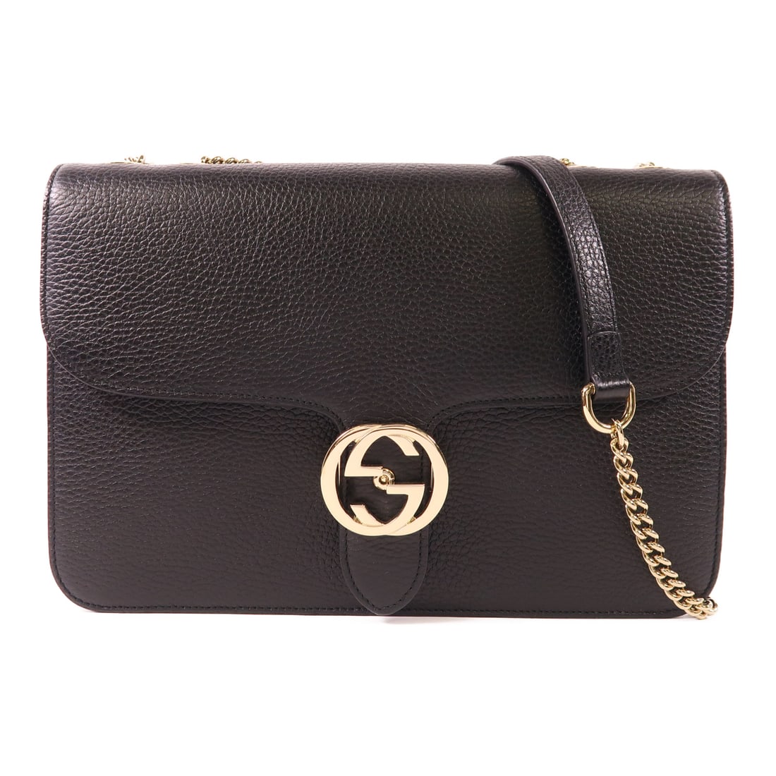 GUCCI Cowhide Leather Chain Shoulder Bag Shoulder Bag Black Black Calfskin (cowhide) 510303 (1 of 15)