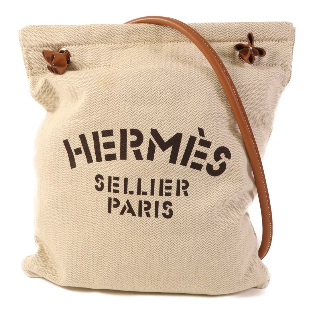 HERMES Canvas Aline silver shoulder bag Shoulder Bag Beige White canvas D (1 of 17)