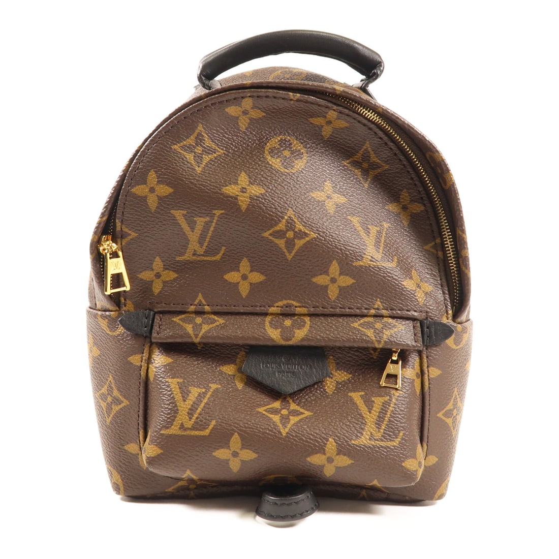 LOUIS VUITTON Monogram Palm Springs Mini Gold Bag Brown Ruck Daypack M44873 (1 of 12)