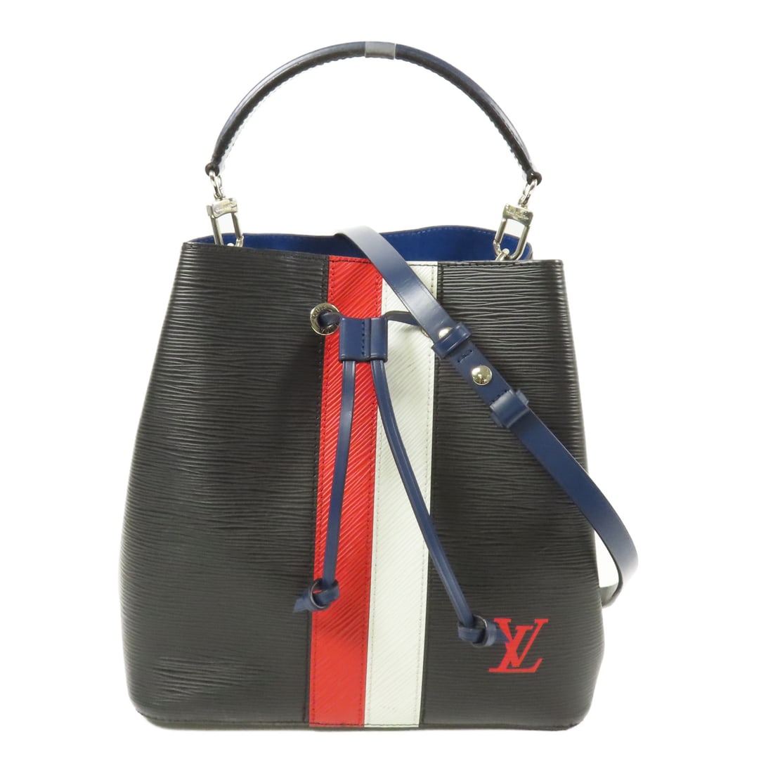 LOUIS VUITTON Epi Neo Noe Ginpaku Hand-Hound Bag for Shoulders and Backs Black Red Black/White: Item Name: LOUIS VUITTON Epi Neo Noe Ginpaku Hand-Hound Bag for Shoulders and Backs Black Red Black/White Brand: LOUIS VUITTON Model No.: M52161 Size: x W:25cmH:25cm x D:16.5cm(W:9.8 inch x H:9.8 inch