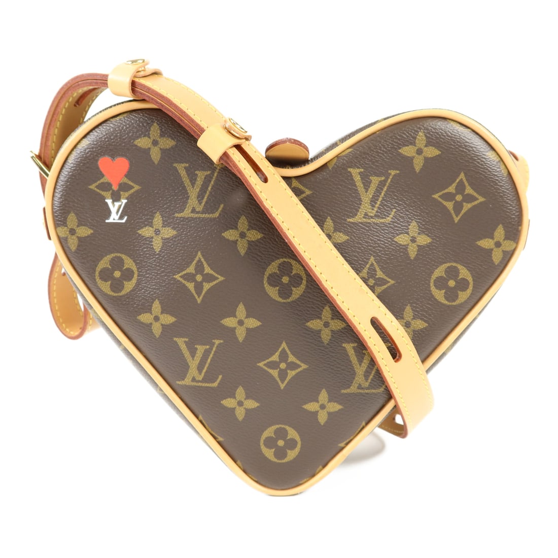 LOUIS VUITTON Monogram Game On Coeur ??shoulder back bag ?colored Brown Brown Shoulder Bag M5: Item Name: LOUIS VUITTON Monogram Game On Coeur ??shoulder back bag ?colored Brown Brown Shoulder Bag M5 Brand: LOUIS VUITTON Model No.: M57456 Size: x W:22cmH:16cm x D:7cm(W:8.7 inch x H:6.3 inch x D